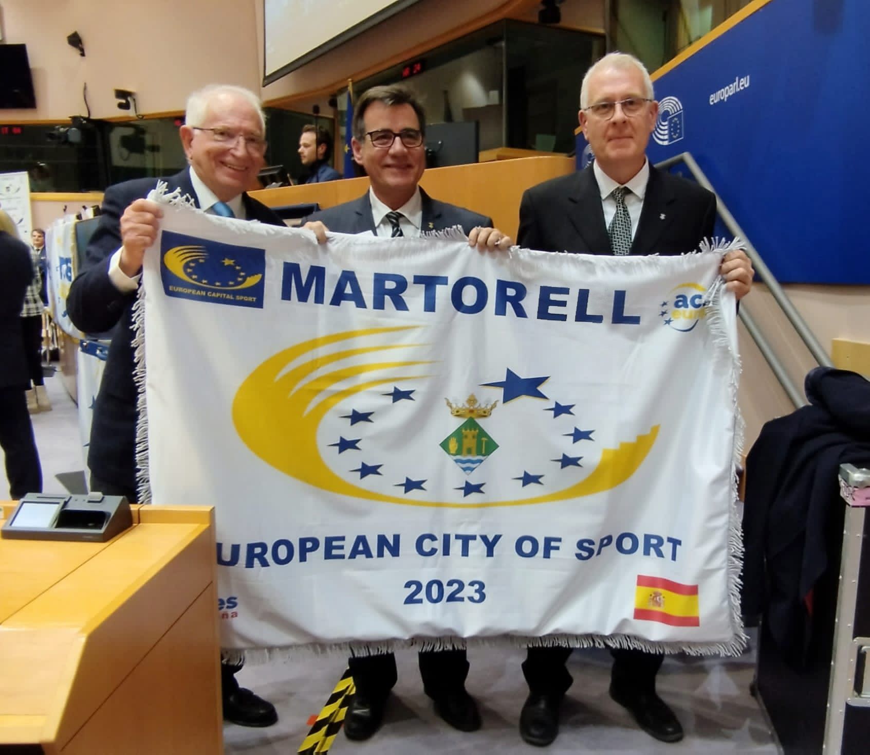 Martorell rep a Brussel·les la distinció de ‘Ciutat Europea de l’Esport 2023’
